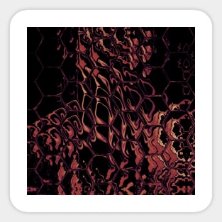Flames Beehive Honeycomb Abstract Sticker